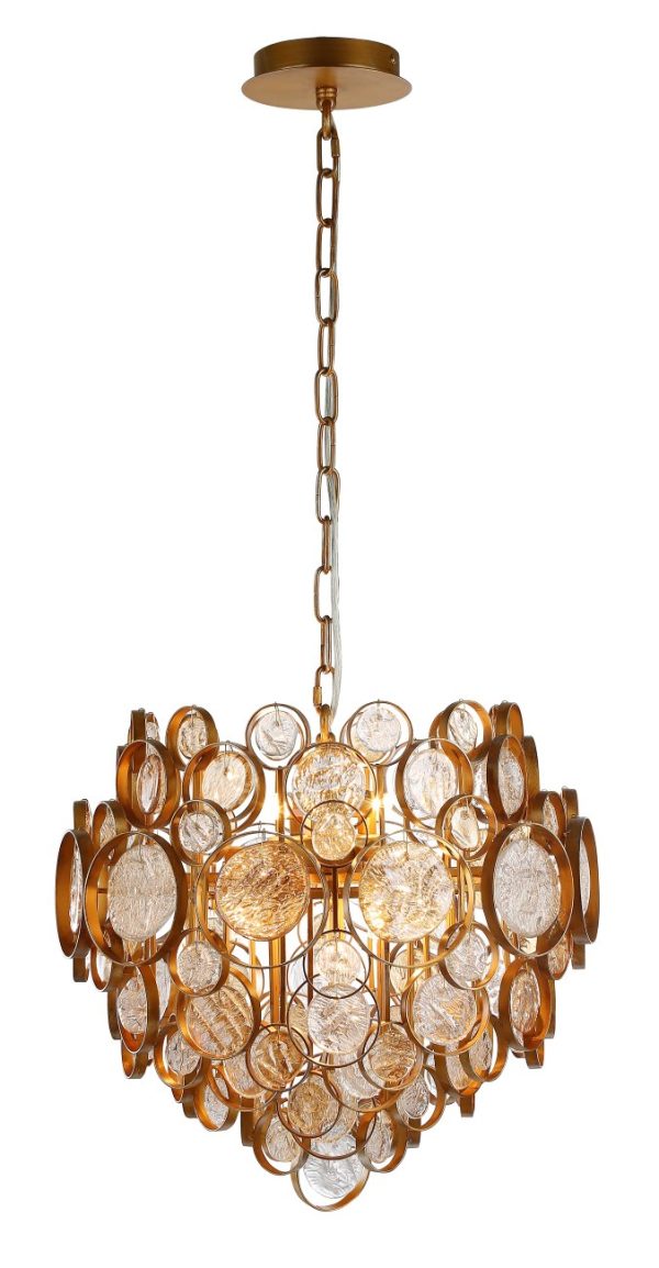 Светильник подвесной Crystal Lux DESEO SP6 D460 GOLD — изображение 2