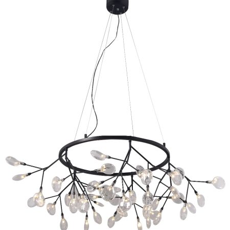 Светильник подвесной Crystal Lux EVITA SP45 D BLACK/TRANSPARENT