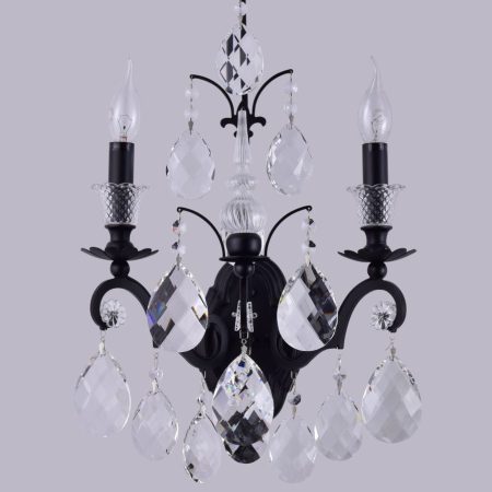Бра Crystal Lux MAGNIFICO AP2 BLACK/TRANSPARENT