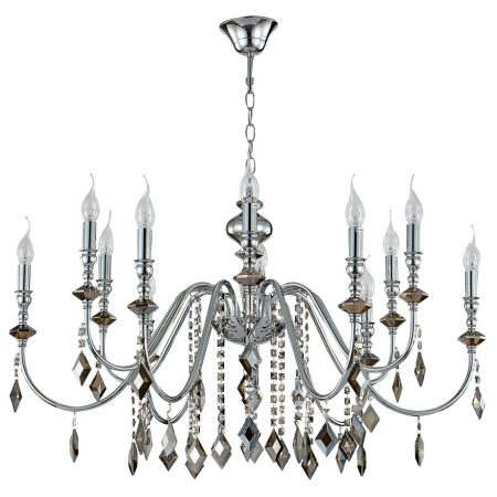 Люстра Crystal Lux MERCEDES SP6+6 CHROME/SMOKE