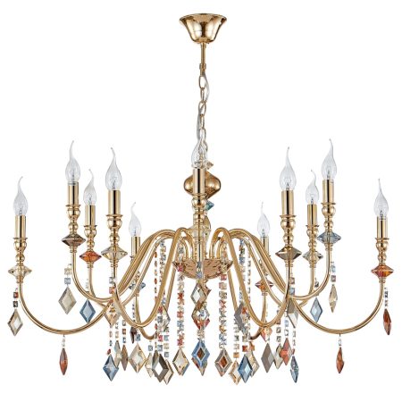 Люстра Crystal Lux MERCEDES SP6+6 GOLD/COLOR