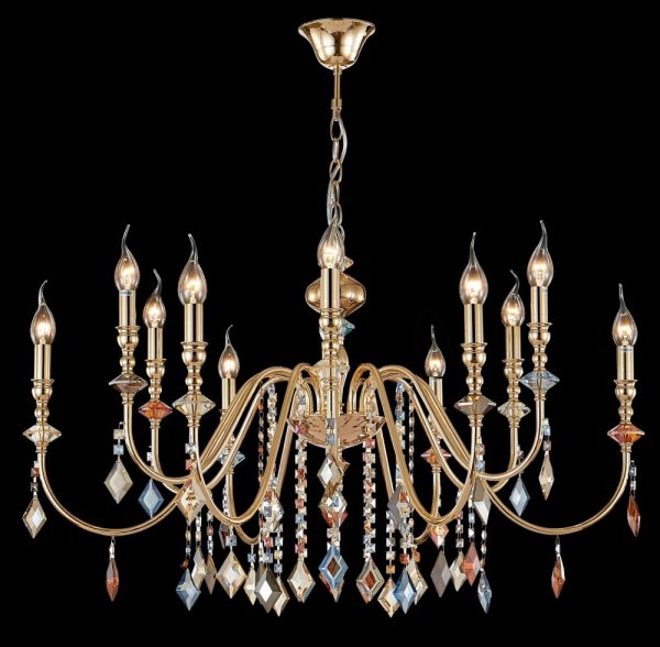 MERCEDES_SP66_GOLD_3 Люстра Crystal Lux MERCEDES SP6+6 GOLD/COLOR — изображение 2