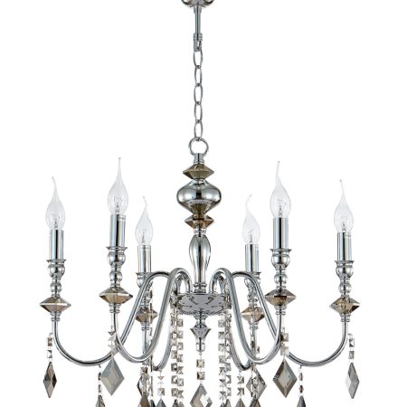 Люстра Crystal Lux MERCEDES SP6 CHROME/SMOKE