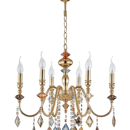 Люстра Crystal Lux MERCEDES SP6 GOLD/COLOR