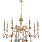 Люстра Crystal Lux MERCEDES SP8 GOLD/COLOR