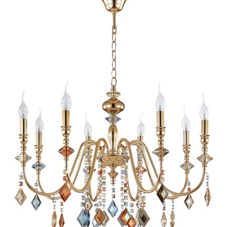 Люстра Crystal Lux MERCEDES SP8 GOLD/COLOR