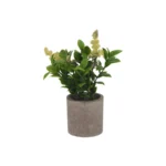 Цветок искусственный в бетонном горшке 18 см