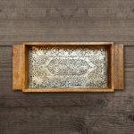 Поднос ROOMERS FURNITURE HD-AM-75 - Light burnt with ant. silver metal finish — изображение 3