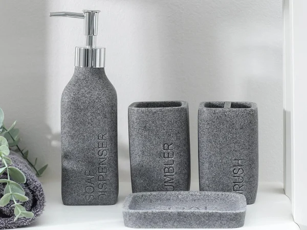 Набор аксессуаров для ванной комнаты Гранит серый — изображение 2