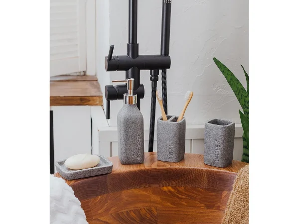 Набор аксессуаров для ванной комнаты Гранит серый — изображение 3