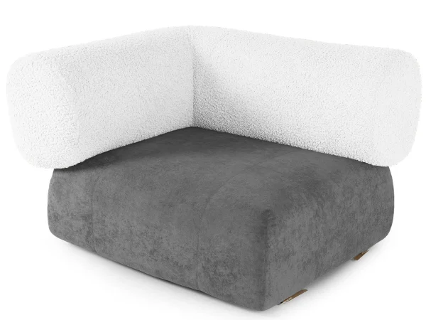 Завершение Trevi левое серый, белый — изображение 2