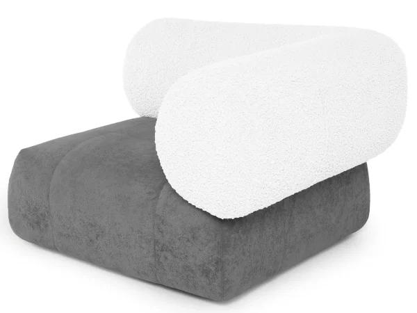 Завершение Trevi левое серый, белый — изображение 3