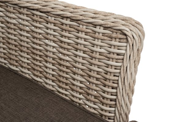 "Алиса" кресло плетеное, цвет бежевый с подушками — изображение 4