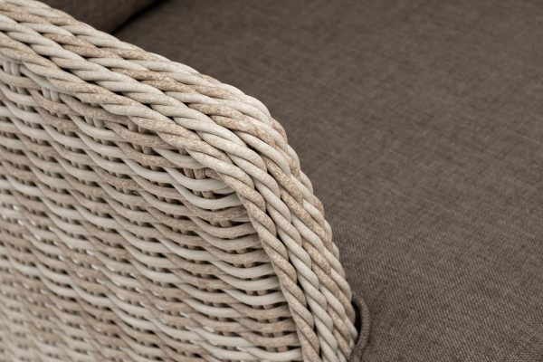 "Алиса" кресло плетеное, цвет бежевый с подушками — изображение 5