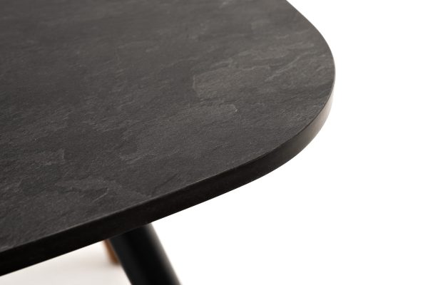 "Верона" журнальный столик из HPL 70х50, H40, каркас черный муар, цвет столешницы "серый гранит" — изображение 5
