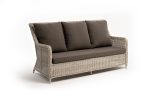 "Гляссе" диван трехместный из искусственного ротанга, цвет бежевый — изображение 3