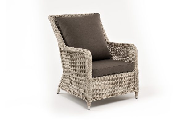 "Гляссе" кресло плетеное из искусственного ротанга, цвет бежевый — изображение 3