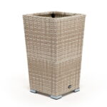 "Капучино" кашпо для цветов плетеное из искусственного ротанга