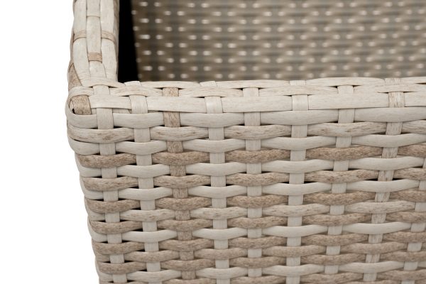 "Капучино" кашпо для цветов плетеное из искусственного ротанга, цвет бежевый — изображение 3