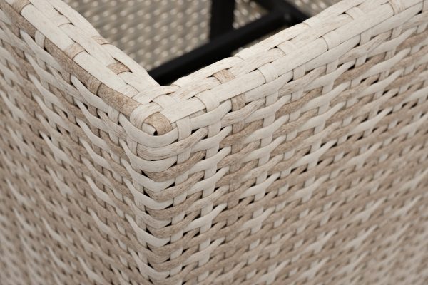 "Капучино" кашпо для цветов плетеное из искусственного ротанга, цвет бежевый — изображение 4