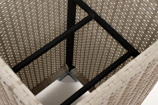 "Капучино" кашпо для цветов плетеное из искусственного ротанга, цвет бежевый — изображение 5