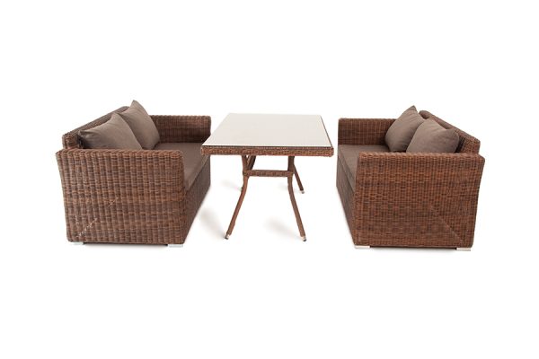 "Мокко" обеденная группа плетеная из ротанга, цвет коричневый — изображение 4