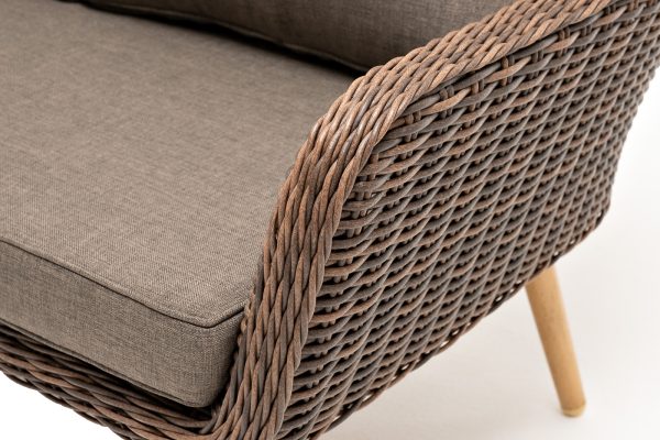 "Прованс" диван из искусственного ротанга трехместный, цвет коричневый — изображение 5