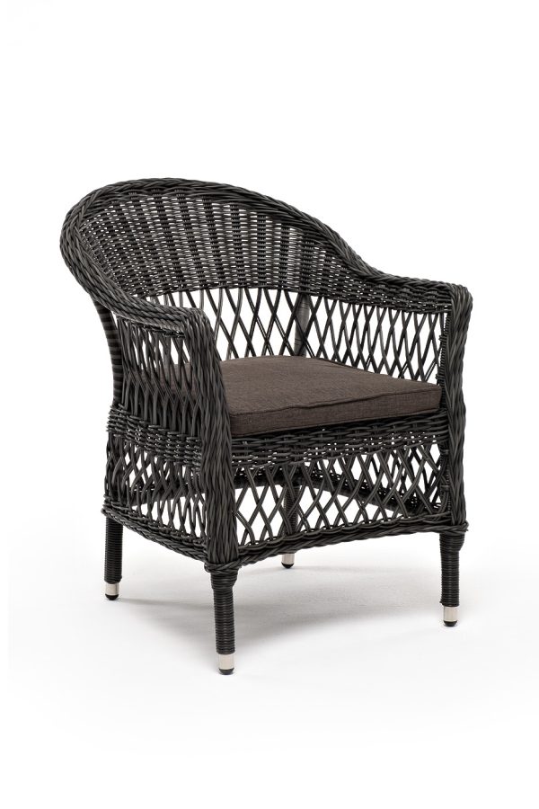 "Сицилия" плетеный стул из искусственного ротанга, цвет графит — изображение 3