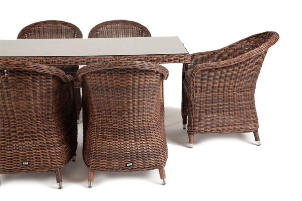 "Эспрессо" обеденная группа плетеная, цвет коричневый — изображение 3