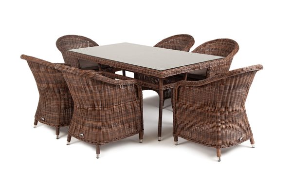 "Эспрессо" обеденная группа плетеная, цвет коричневый — изображение 4