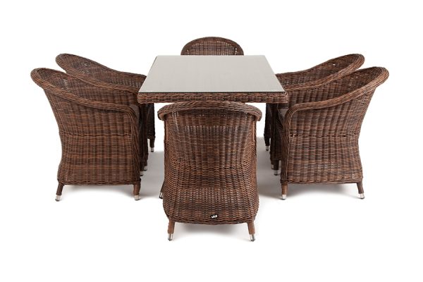 "Эспрессо" обеденная группа плетеная, цвет коричневый — изображение 5