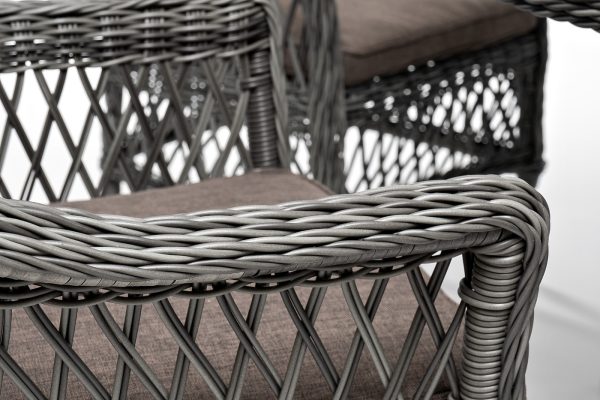 "Эспрессо–150 S" обеденная группа плетеная, цвет графит — изображение 3