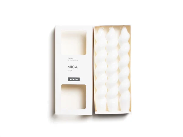 Набор свечей Mica 3 шт белый — изображение 2