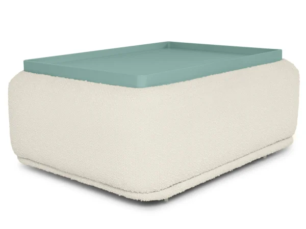 Столик прямоугольный Fabro белый, мятный — изображение 2