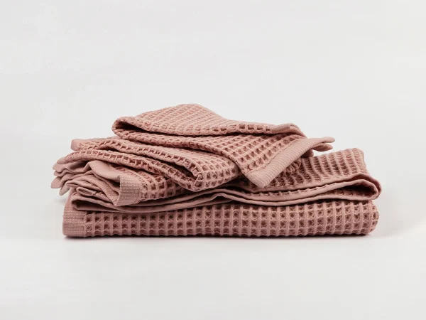 Набор вафельных полотенец Anda 6 шт. розовый — изображение 2