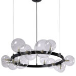 Люстра Crystal Lux AGATA SP15 V2 BLACK/TRANSPARENTE