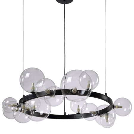 Люстра Crystal Lux AGATA SP15 V2 BLACK/TRANSPARENTE