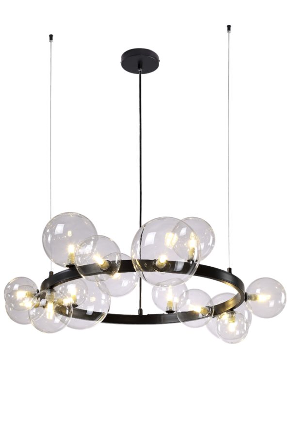 Люстра Crystal Lux AGATA SP15 V2 BLACK/TRANSPARENTE — изображение 2