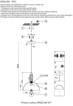 Светильник подвесной Crystal Lux ANGELINA SP1 NICKEL — изображение 3