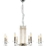 Люстра Crystal Lux AURELIO SP8 GOLD+CHROME/TRANSPARENT