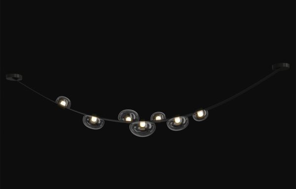 Светильник подвесной Crystal Lux BOSQUE SP7 L3000 BLACK/TRANSPARENT — изображение 3