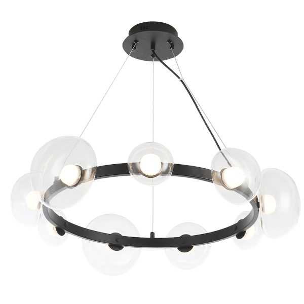 Люстра Crystal Lux BOSQUE SP9 BLACK/TRANSPARENT — изображение 2