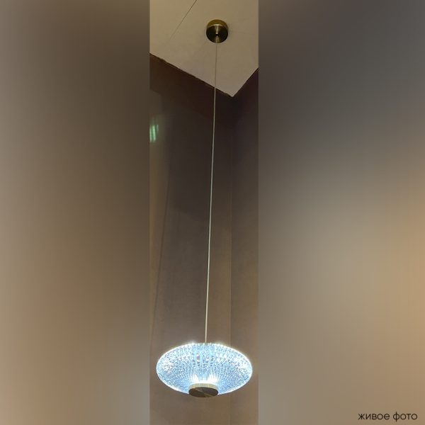 CARAZON_SP1_BRASS_livephoto Светильник подвесной Crystal Lux CARAZON  SP1 BRASS — изображение 3