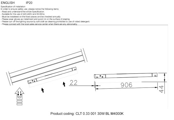 CLT_0_33_001_30W_BL_M4000K Светильник трековый магнитный CLT 0.33 001 30W WH M4000K — изображение 3