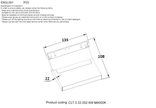CLT_0_33_002_6W_M4000K Светильник трековый магнитный CLT 0.33 002 6W WH M4000K — изображение 3