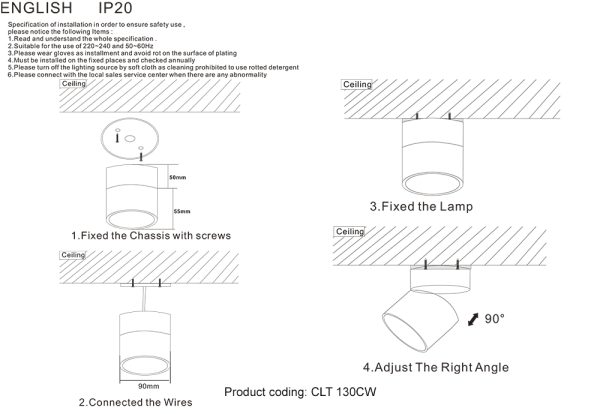 Светильник потолочный Crystal Lux CLT 130CW WH — изображение 3