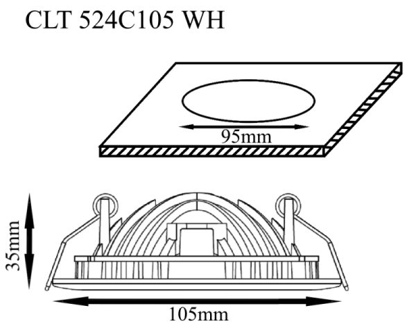 CLT_524C105_WH_4 Светильник встраиваемый Crystal Lux CLT 524C105 WH — изображение 2