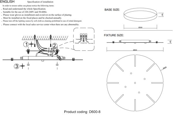 Потолочная база Crystal Lux D600-8 BRASS — изображение 2