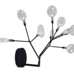 Бра Crystal Lux EVITA AP9 BLACK/TRANSPARENT