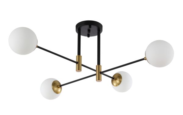 FIDEL_PL4_BLACK Светильник потолочный Crystal Lux FIDEL PL4 BLACK